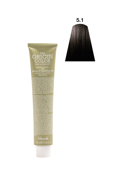 Nook Origin Color Profesyonel Saç Boyası 100 ML Küllü Açık Kestane