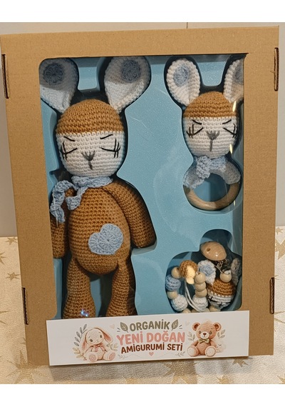 Organik Yeni Doğan Amugurumi Seti 003