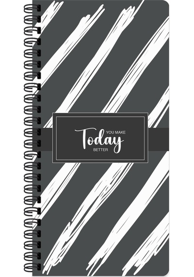 Keskin 8 16 84 Yp Çizgili Spiralli Today Defter - No:01 Çok Renkli