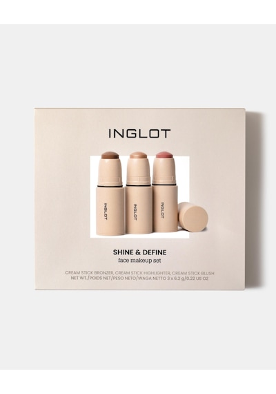 Inglot Shine & Define Yüz Makyaj Seti 3'lü