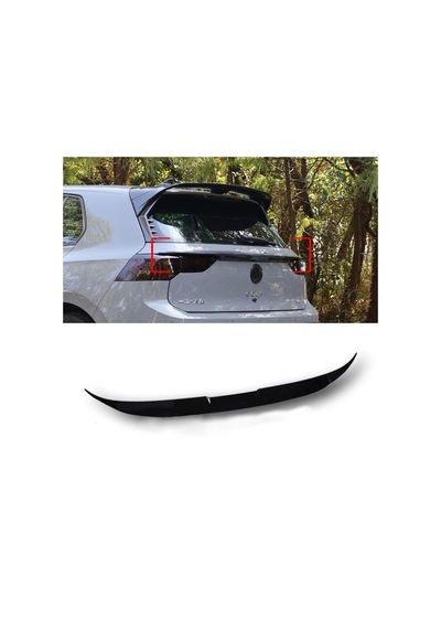 Golf 8 Uyumlu Stop Arası Middle Spoiler Parlak Siyah Parça