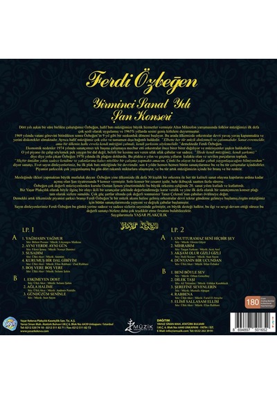 Ferdi Özbeğen -20.sanat Yılı Şan Konseri Renkli 2 Plak