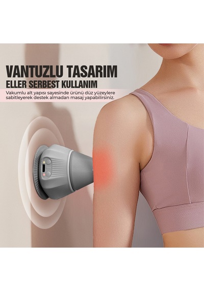 Relaxus 4 Başlıklı Silikon Vücut Masaj Aleti Şarjlı
