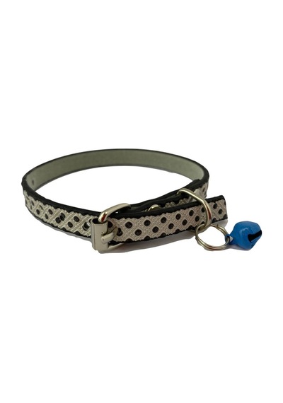 5 Li Set Zilli Deri Kedi Tasması 30 Cm
