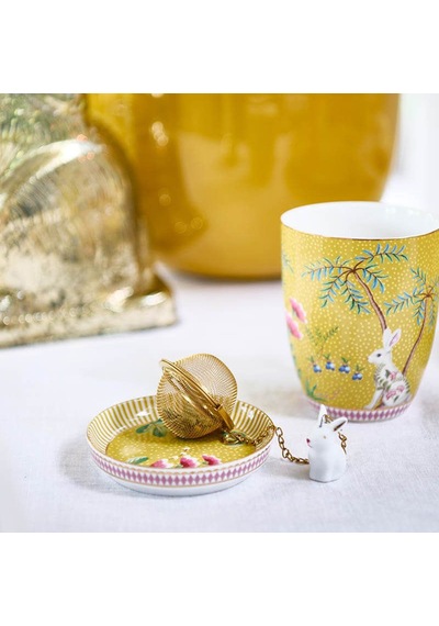 Sarı Porselen Çay Tabağı 9 Cm