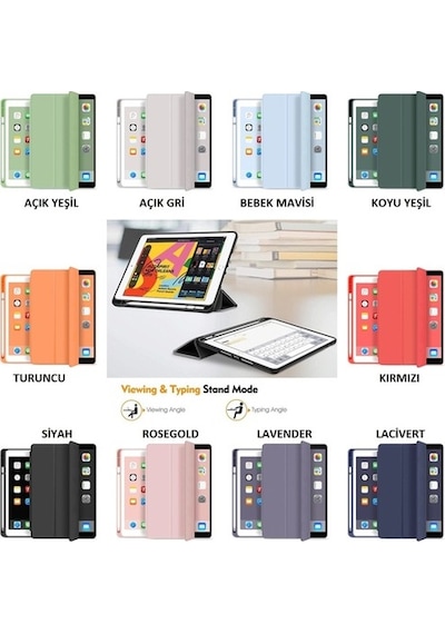 Apple Uyumlu iPad Air 5 Air 4 10.9" Kılıf Pen Charge Kalem Bölmeli