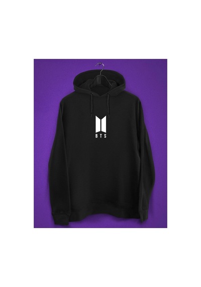 Tarzsokak Unisex Siyah Bts Baskılı Sweatshirt