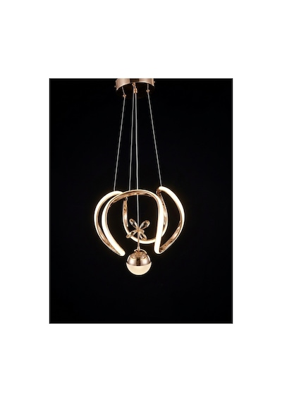 H-acraft Modern Sarkıt Toplu Kelebekli Gold Led Avize Altın