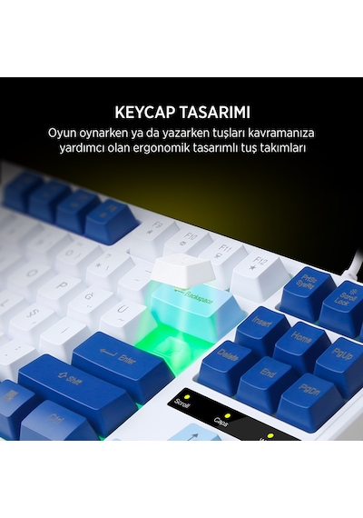 James Donkey Jdk87 Rainbow Mekanik Hisli Membran Türkçe Q Gaming 87 Tuş Klavye Siyah