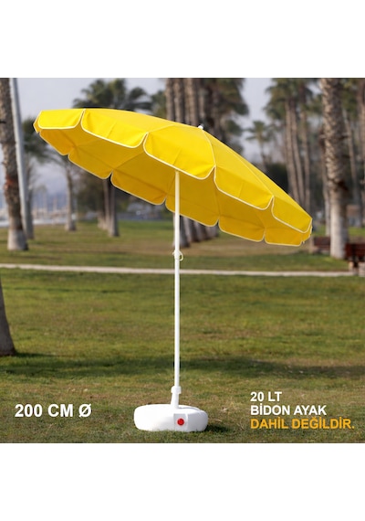 Sarı Plaj Şemsiyesi 200 Cm Ø Sarı