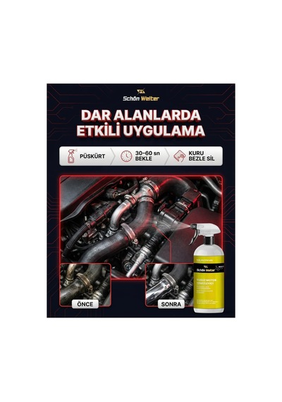 Araç Oto Susuz Motor Temizleyici 500ml Sprey Mustang