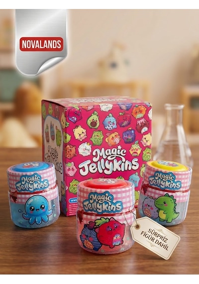 Magic Jellykins Sihirli Dönüşüm Kavanozu - Su Ekle, Çalkala, Sürpriz Peluş Oyuncak 02 - Çok Renkli
