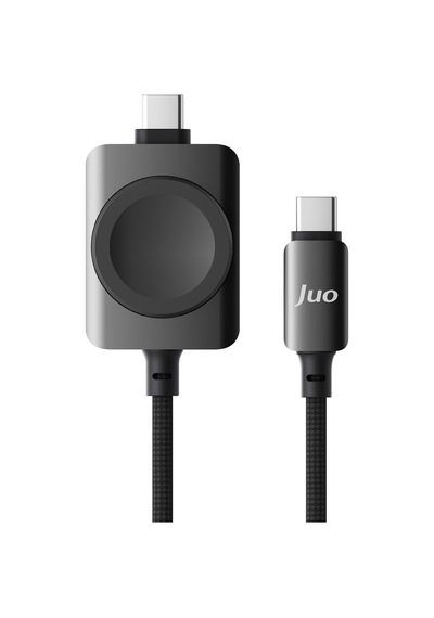 Juo 100w Type-c To Type-c Hızlı Şarj Kablosu Apple Watch Uyumlu Manyetik Şarj Özellikli 2'si 1 Arada Kablo 1.2 Metre