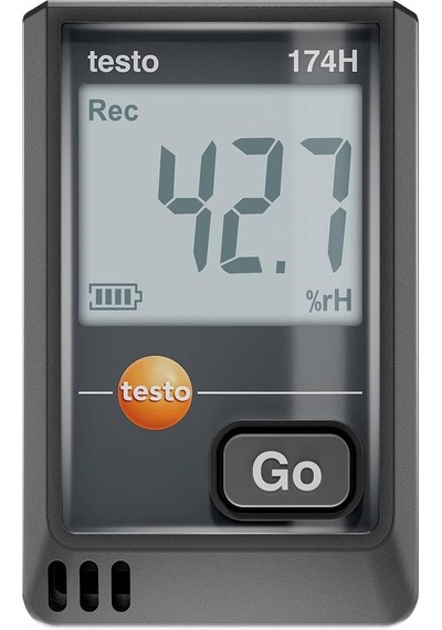 Testo 0572 1741 02 174 H Sıcaklık Veri Kaydedici, Toprak Nemi Veri Kaydedici -20 İla 70 C %0 İla 100 Bağıl Nem
