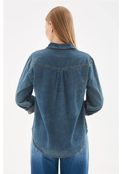 Fashion Friends Denim Gömlek Mavi Mavi
