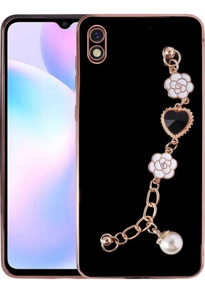 Xiaomi Redmi 9a Kılıf El Tutamaçlı Kamera Korumalı Zore Taka Silikon Kapak Siyah
