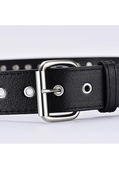 Dükkan Design Perçin Kurşunlu Gotik Kemer Siyah