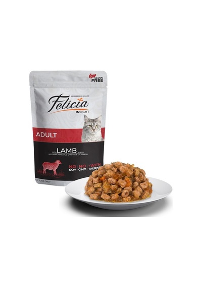 Felicia Pouch Kuzulu Tahılsız Yetişkin Kedi Konservesi 85 Gr