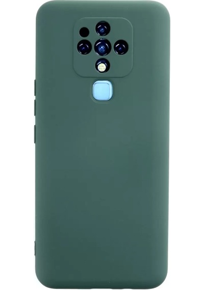 Newface Tecno Camon 16 Kılıf Nano İçi Kadife Silikon - Koyu Yeşil