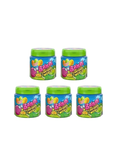 Big Babol Fantastic World Portakal Limon ve Elma Aromalı Ekşi Sakız 5 x 90 G