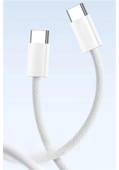 Apple Uyumlu 15/15 Pro Type-c To Type-c Hasır Örgü Hızlı Şarj Kablosu 1m