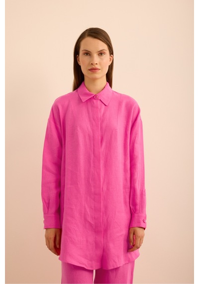 Aker Keten Tunik Pembe Pembe