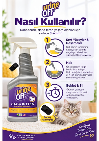 Urine Off Kedi Çiş Ve İdrar Koku Giderici 500 Ml