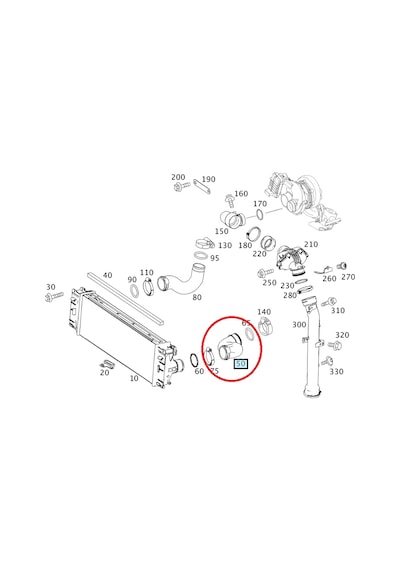 Mercedes Sprinter Turbo Hortumu Sol 646 Motor - 9065281182