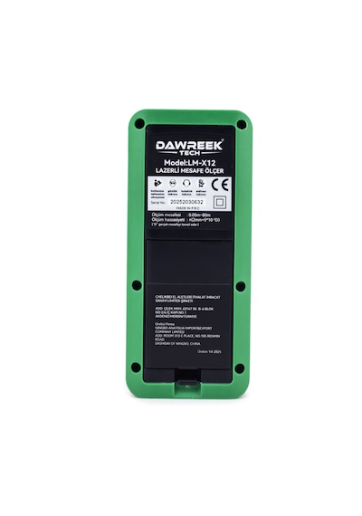 Dawreek Mesafe Ölçer E40 Green 80 Metre Dijital El Tipi Mesafe Ölçüm Cihazı