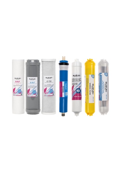 10 Inç Açık Kasa Su Arıtma Cihazı Tam Set (7 Filtre) Mineral Ve D