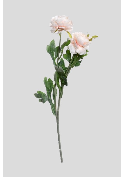 Somon Yapay Ranunculus Şakayık Çiçeği 3 Dallı Lüx İpeksi Dokulu 50 Cm