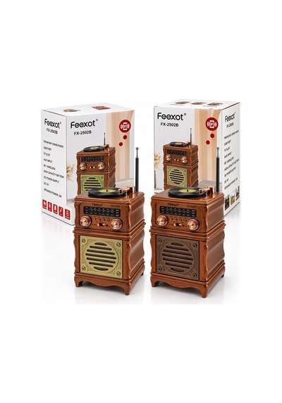 İbreli Radyo Retro Am Fm Sw Usb Type-c Sarjlı Bt Tf Usb Aux Speaker Fx-2502b 5468