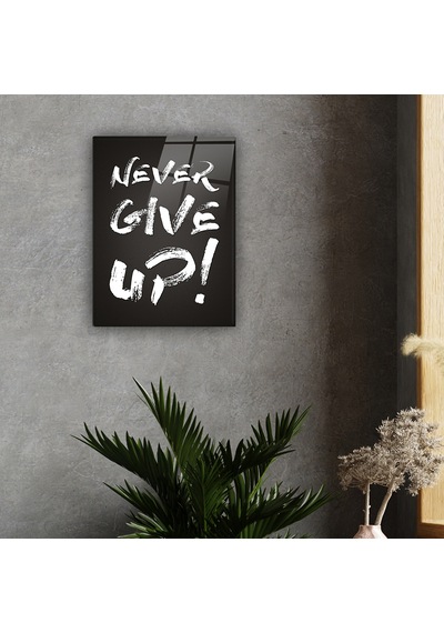 Decorita Cam Tablo | Never Give Up - 4