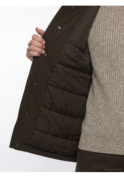 Lcwaıkıkı Classic Kahverengi Regular Fit Dik Yaka Erkek Şişme Mont