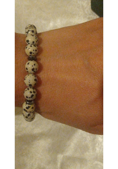 Doğal Taş Bileklik Dalmaçyalı Jasper