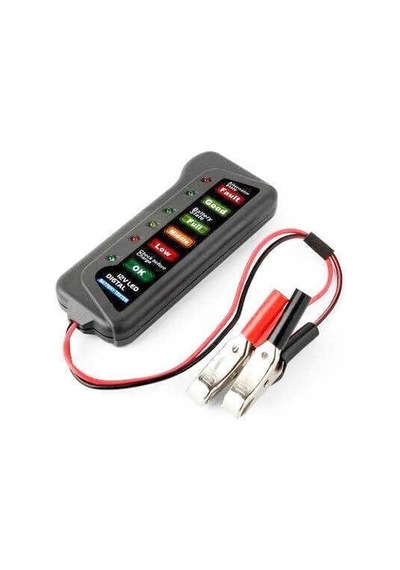 Akü Test Cihazı 12v Batarya Test Cihazı - Akü Ölçme Cihazı - Led Göstergeli