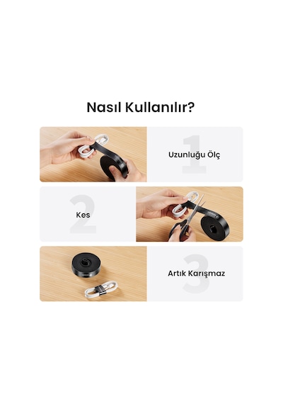 Ugreen Kablo Düzenleyici Cırt Band 2 Metre, 40354