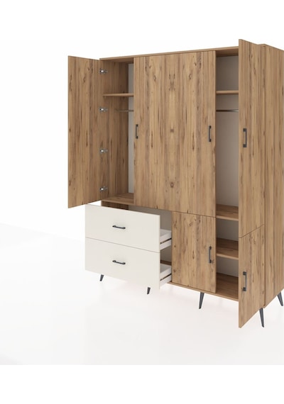 Hyperion Gardrop 5 Raflı 2 Çekmeceli 2 Askılı 176x44x221 Çam-çam/aytaşı Çam/aytaşı Hyperion Gardrop 5 Raflı 2 Çekmeceli 2 Askılı 176x44x221 Çam-çam/aytaşı Çam/aytaşı