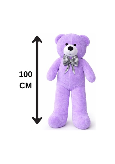 100 Cm Peluş Ayıcık Peluş Ayı Hediyelik Peluş Oyuncak Sevgiliye Lila