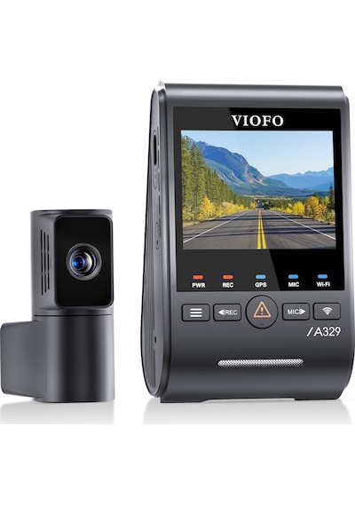 Viofo A329T 2 Kameralı Ön+Telefoto 4K 60FPS+2K Wi-Fi 6 HDR Sony STARVIS 2 Sensör GPS'li SSD Destekli Araç Kamerası