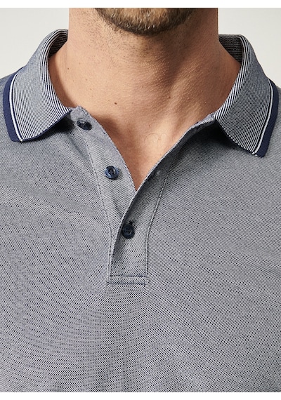 AC&Co / Altınyıldız Classics Erkek Acık Lacı-saks-lacıvert Slim Fit Dar Kesim 3 'lü Kıvrılmaz Polo Yaka Tişört Çok Renkli