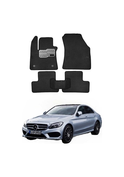 Mercedes Benz C W205 Kasa Serisi Uyumlu Akıllı Paspas Araca Özel Oto Paspas Araba Paspas Siyah