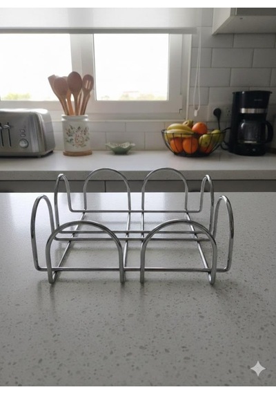 18x18 Cm Paslanmaz Metal Kare Peçetelik Modern Sofra Aksesuarı Çok Renkli