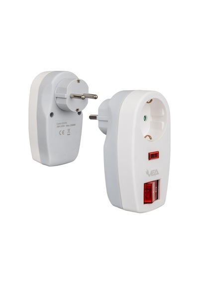 Vea Ve-22419 16 Amper - 3500 Watt Led Göstergeli Anahtarlı Tekli Akım Korumalı Priz