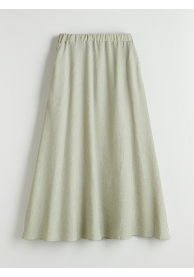 Lcw Vision Yeşil Beli Lastikli A Kesim Etek