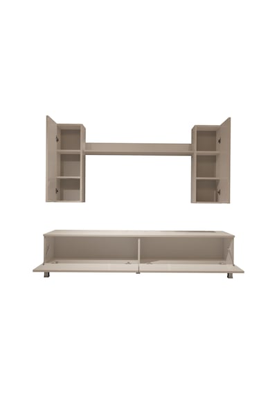 Decoraktiv Eko 5d Mdf Std Krom Ayaklı Tv Ünitesi Tv Sehpası Beyaz