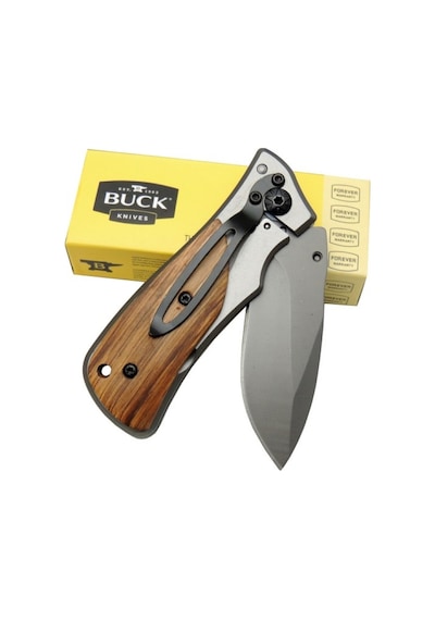 Buck Family Kamp Çakı Kahverengi - Gümüş