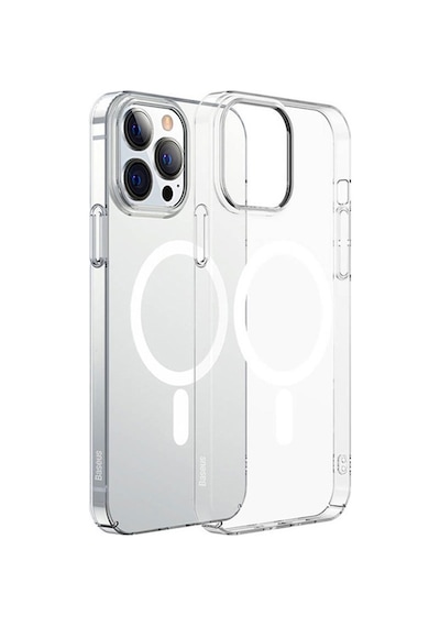 Baseus Crystal Apple Uyumlu iPhone  13 Pro Magsafe Silikon Kılıf+ekran Koruyuc