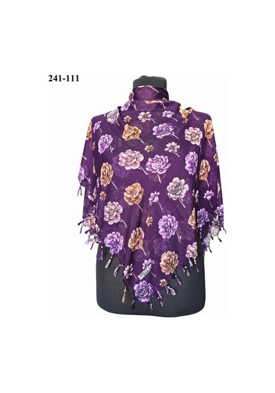 Dolce Cotton Desenli Sökme Boncuklu Eşarp 241-111 Çok Renkli