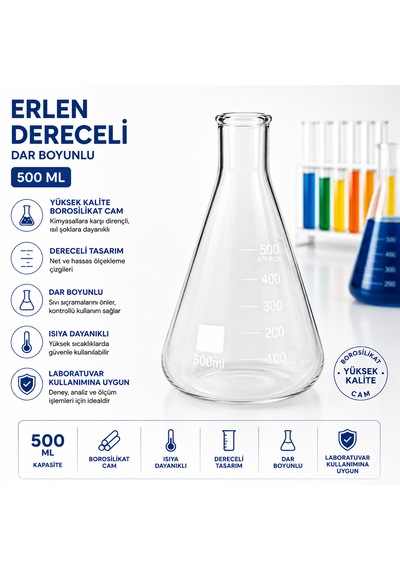 Erlen Dereceli Dar Boyunlu 500 Ml